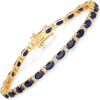Diana M. Jewels Blue Sapphire Oval 5x3mm - 26Pcs + White Diamond F/C Round 0.80mm ( I1-I2/I color ) - 52Pcs ( White Pen Rhodium ) ( Box Lock With Double Safety )