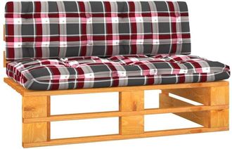 vidaXL Sof&aacute; Central Palets Jard&iacute;n Madera Pino Impregnada Marr&oacute;n Miel Vidaxl