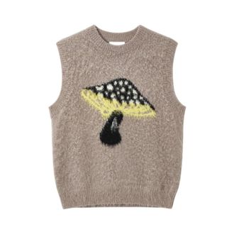 Msgm Chaleco - Knitwear - Mujer - Beige - S