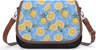 Generic Yellow Lemons Crossbody Bags for Women Shoulder Messenger Bag Purse Handbags