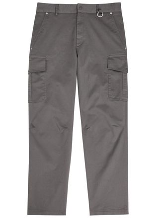Moncler Stretch-cotton Cargo Trousers - Charcoal - 48 (W32 / M)