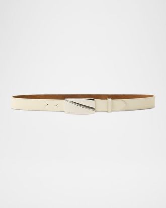 Ralph Lauren Collection Logo Buckle Leather Belt, 30mm
