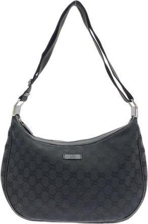 Gucci Black Gg Canvas Shoulder Bag (Pre-Owned)