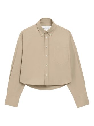 Ami embossed cropped shirt - Neutrals