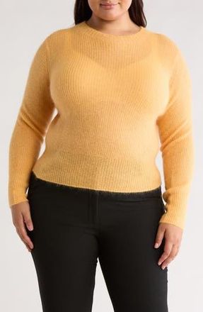 Vince Featherweight Rib Crewneck Sweater in Sunset/Tangelo at Nordstrom Rack, Size 2X