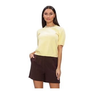 Notre-V Truien & Vesten, Dames, Geel, XS, Linnen, Dames Tops & T-shirts Nv-herma