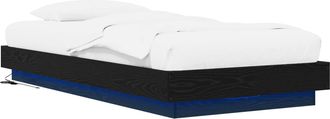 vidaXL Estructura De Cama Con Led Roble Negro 80 X 200 Cm Vidaxl