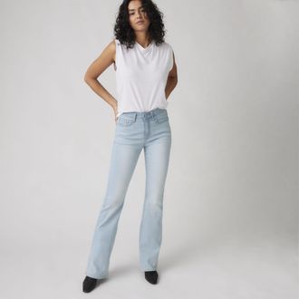 Levi's 726 High Rise Flare Jeans - Womens - 24X28 - Light Wash / Eternal Indigo Light