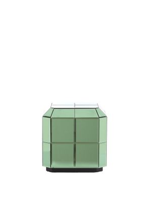 Light & Living Light & Living Columna Luciano Cuadrada En Verde - 40x40x40 Cm