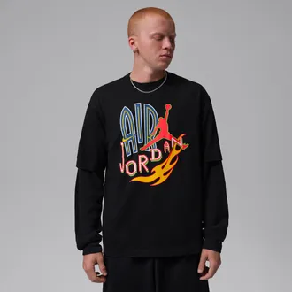 Nike Jordan Mens Jordan Graphic T-Shirt in Black | IQ5297-010