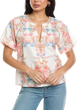 Allison Allison Josephine Linen-Blend Top