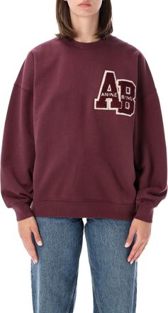 Anine Bing Miles Letterman Cotton Varsity Sweatshirt