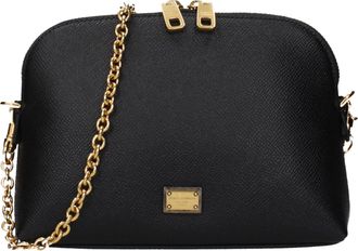 Dolce & Gabbana Black Leather Shoulder Womens Bag