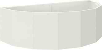 vidaXL Planter White 120 x 60 x 35 cm Steel vidaXL