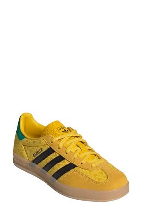 adidas Gazelle Indoor Sneaker in Eqt Yellow/Core Black/Gum 3 at Nordstrom, Size 8.5