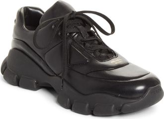 Prada Monolith Athletic Sneaker in Nero at Nordstrom, Size 8.5Us