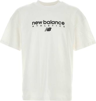 New Balance White Cotton T Shirt