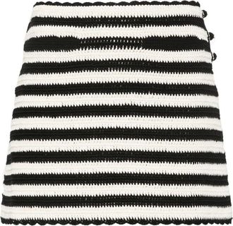 Celine Mini falda de crochet rayado de Celine