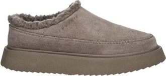 INUIKII Taupe Classic Micro Sandal Schoenen - Dames - Slip ons - Bruin - 41 EU - Wol - Schoenen