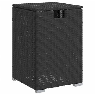vidaXL Propane Tank Cover Table Black 40x40x60 cm Poly Rattan vidaXL