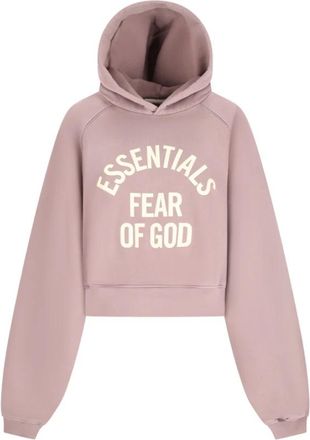 Fear of God Campus 90s Cropped Raglan Hoodie - Dames - Hoodies - Paars - S - Katoen - Hoodies & sweatvesten