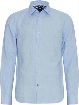 HUGO BOSS C-Hal Kent Shirt - Heren - Zakelijke Overhemden - Blauw - XL - Katoen - Overhemden