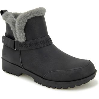 Jambu Womens JBU By Jambu Finland Boots Black Leather Faux Fur Lined Ankle ZAP1263