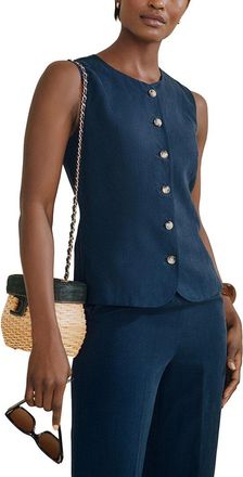 J.McLaughlin J.Mclaughlin Dune Linen-Blend Vest