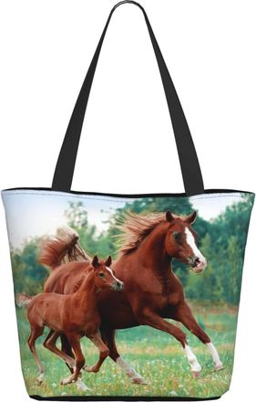 AOOEDM Horse Is Running Ladies Shopping Bag 13x11x7in.The Perfect ValentineS Day Gift.It Is The Best ValentineS Day Gift For Mom, Daughter, Wife,Etc
