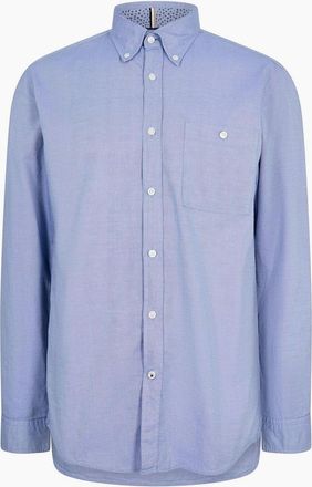 HUGO BOSS Mens Oxford Button Down Collar Long Sleeve Shirt - Navy - Size: 40/Regular