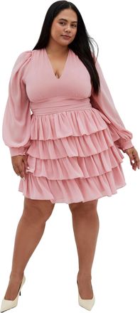 City Chic Womens Dress-Kailey, Sugar, 20 Plus