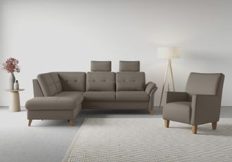 Sit&more Ecksofa »Göteborg« inkl. Sitztiefenverstellung, wahlweise mit Bettfunktion & Bettkasten
