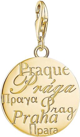 Thomas Sabo Gouden Praag Charme Hanger Munt - Dames - Sieraden - Geel - ONE Size - Accessoires