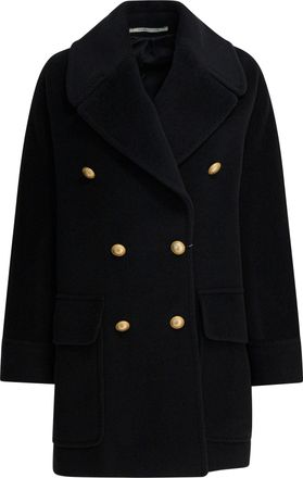 Tagliatore Womens Black Virgin Wool Coat - Size EU 38 (Womens)