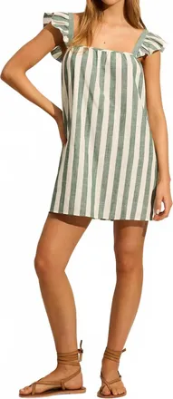 Auguste The Label Amisyn Mini Dress In Forest Stripe