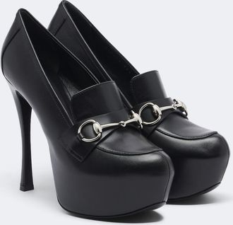 Gucci Salones con plataforma Fame de piel con Horsebit