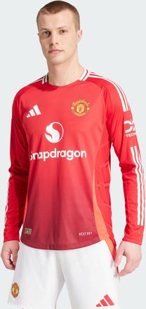 adidas adidas Performance Mens Manchester United 24/25 Long Sleeve Home Authentic Jersey - Red Recycled Material - Size X-Large