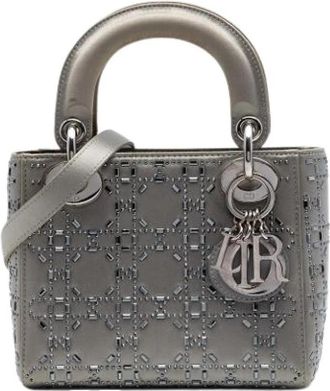 Dior Pre-owned Lady Dior Handbag - Dames - Vintage Handtas - Grijs - ONE Size - Leer - Vintage