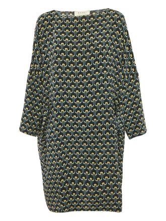 Marni silk print mini dress - Green