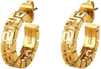 Versace Gold-Toned Greca Pattern Earrings