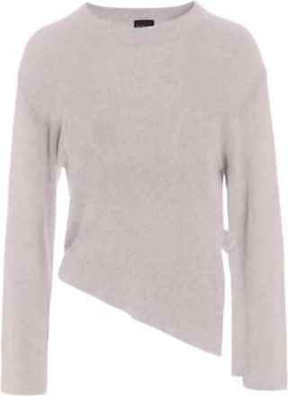Bitte Kai Rand Heather Knit Asymmetrical Blouse In Ash Pink
