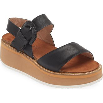 Naot Crepe Platform Sandal in Soft Black Leather at Nordstrom Rack, Size 11Us / 42Eu