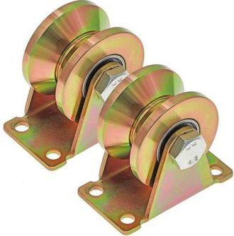 OEM 2 Ruedas Con Ranura En V, Ruedas De 50 Mm Para Puertas Correderas, Ruedas De Acero Con Ranura En V, Para Puertas Correderas, Capacidad De Carga De 270