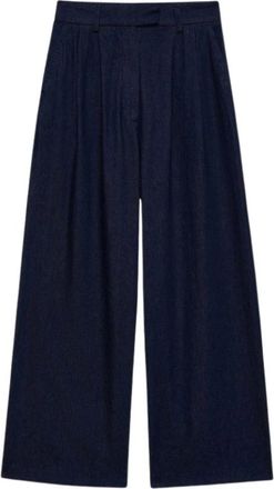 Anine Bing Dames, Broeken, Blauw, Maat: L Katoen