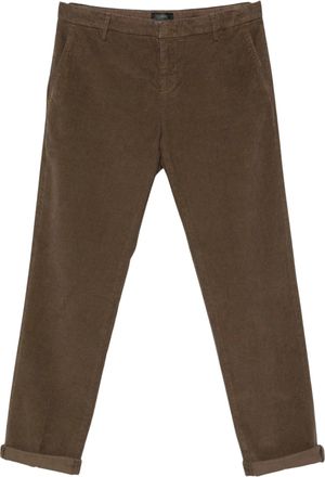 Dondup Straight-Leg Velvet Trousers with Rolled Cuffs