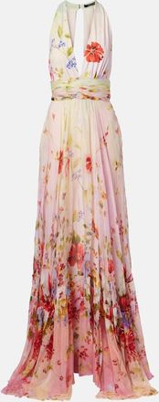 Roberto Cavalli Floral silk gown