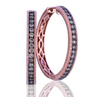 Le Vian Ladies Chocolate Diamonds Earrings set in 14K Strawberry Gold