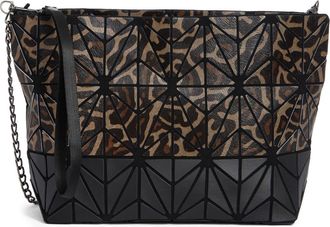 Patrizia Luca Two-Tone Mosaic Clutch in Brown Cheetah at Nordstrom Rack
