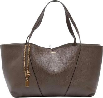 Chlo&eacute; Pre-owned Spin Tote - Dames - Vintage Shopper - Grijs - ONE Size - Leer - Vintage