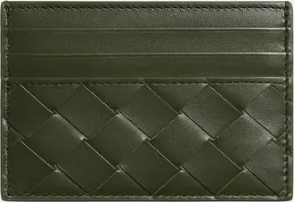 Bottega Veneta Mens Intrecciato 15 Leather Card Holder